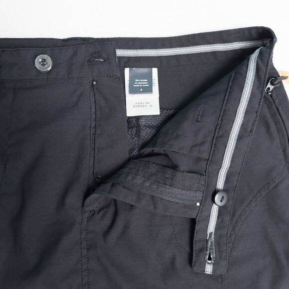 Eddie Bauer Sport Nylon Midi Skirt Womens 4 Black Cargo Modest Athletic Gorpcore - Picture 8 of 16